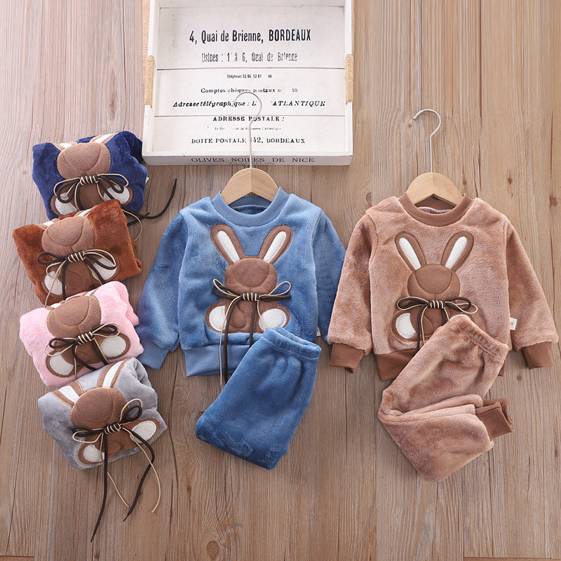 Cozy Two-Piece Bunny Pajama Set for Kids