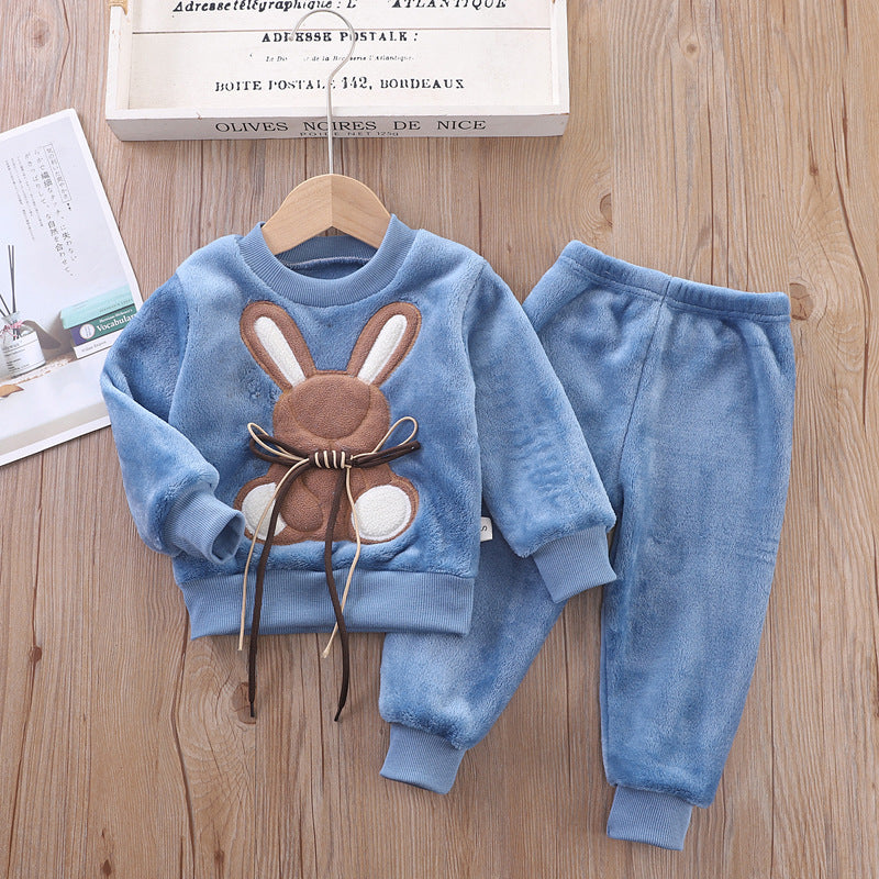 Cozy Two-Piece Bunny Pajama Set for Kids