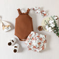 Baby Girl Clothing Ruffle Sleeveless Romper & Shorts