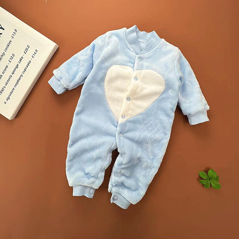 Baby Flannel Romper Onesie Footless Pajamas