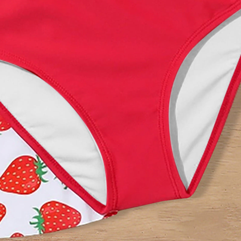 Girls' Skirt Middle And Big Children's Ruffled Split Swimsuit