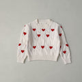Cotton Round Neck Lovely Red Wool Valentine's Sweater