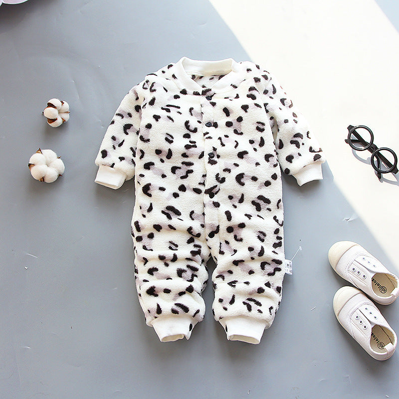 Baby Flannel Romper Onesie Footless Pajamas