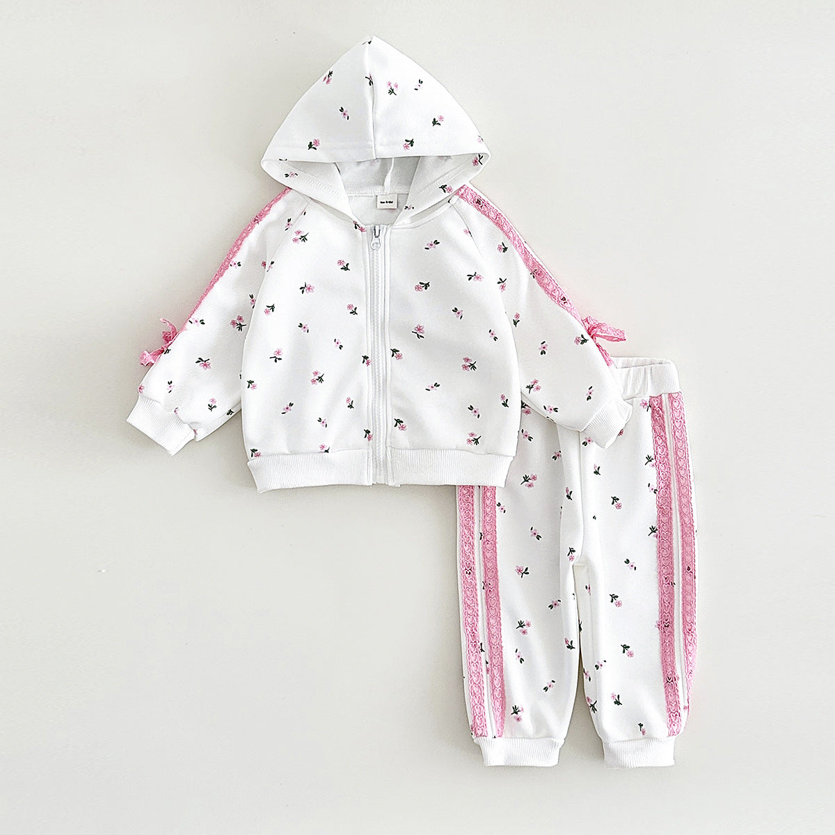 Baby Girls' Warm Hoodie Jacket Pants Set