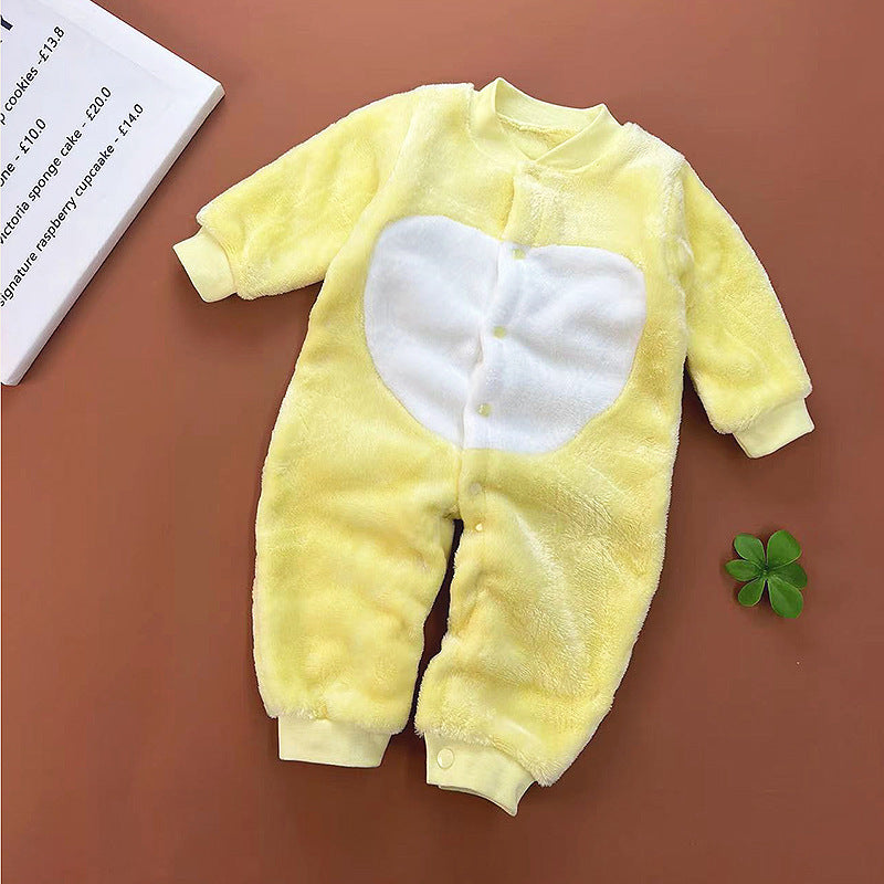 Baby Flannel Romper Onesie Footless Pajamas
