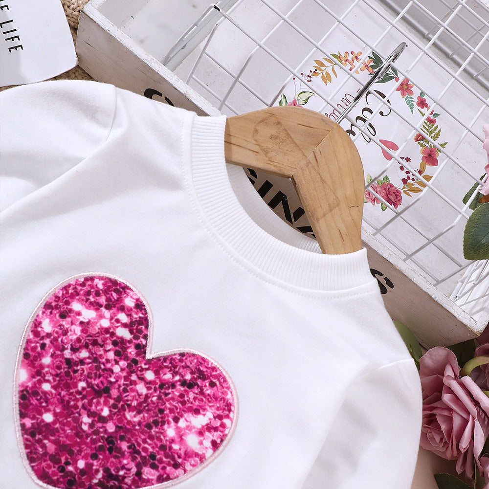 Girls' Love Top Printed Leggings Set