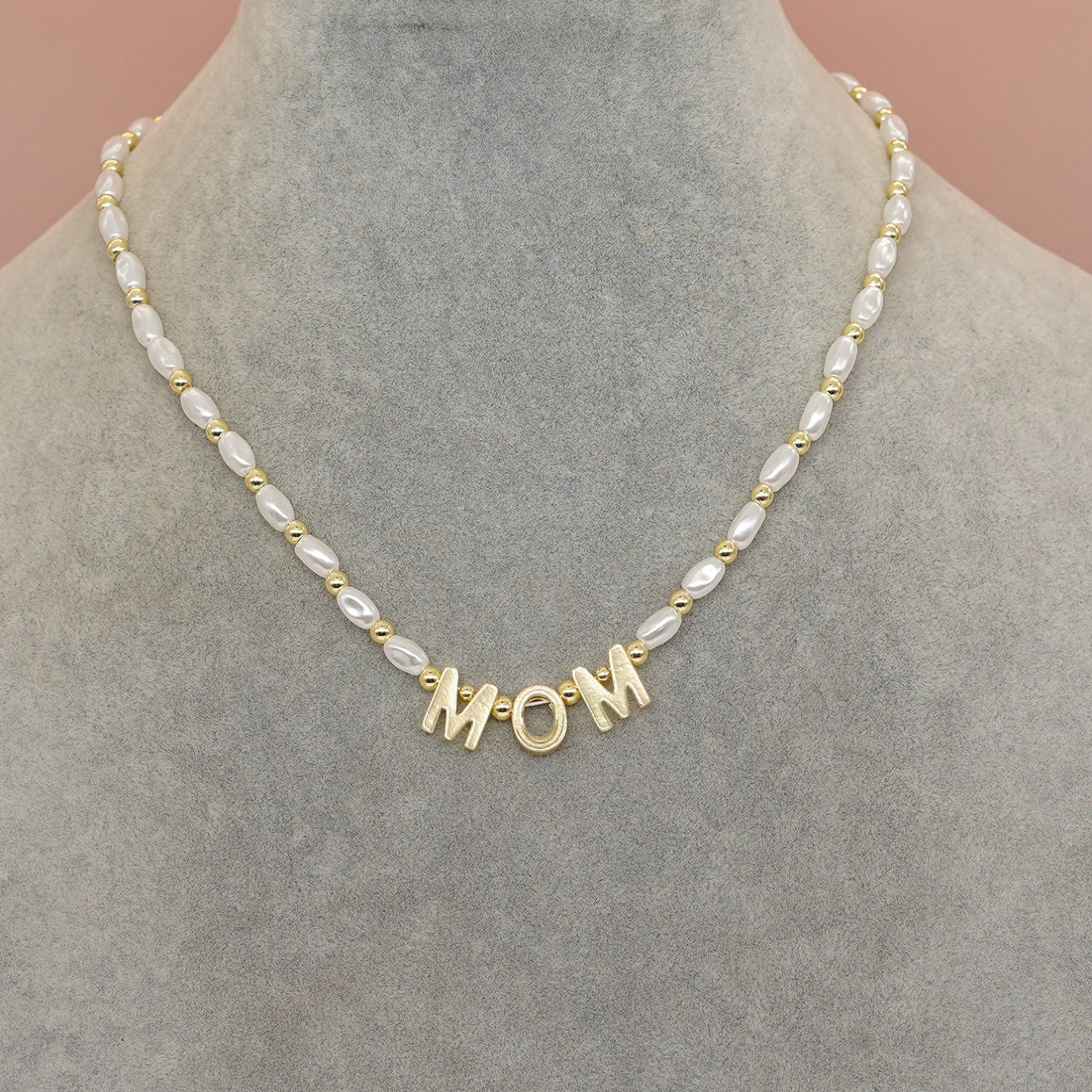 Fashion Simple Pearl Necklace, Gift For Mom