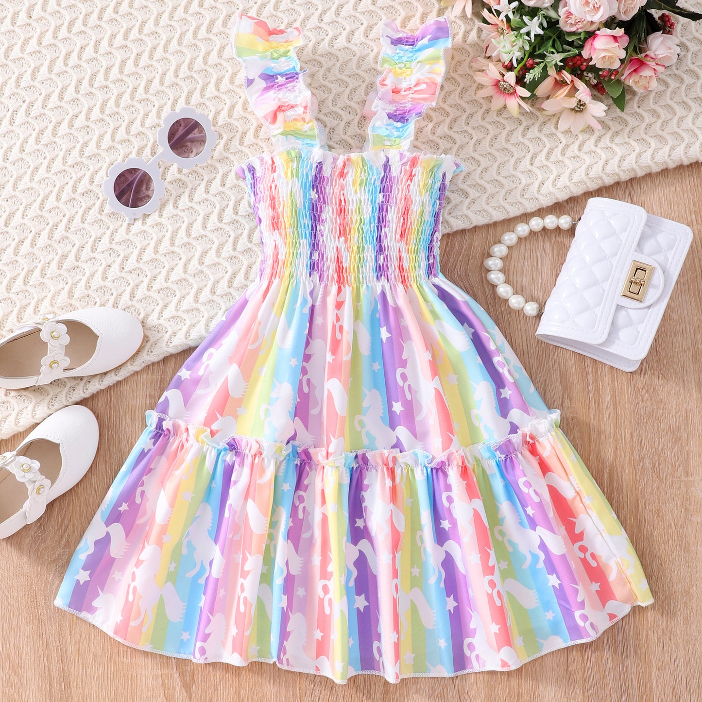 Girl's Sleeveless Printed Summer Dress, Multiple Styles To Choose From