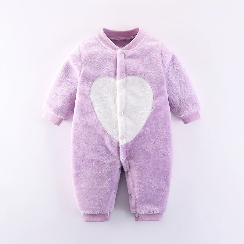 Baby Flannel Romper Onesie Footless Pajamas