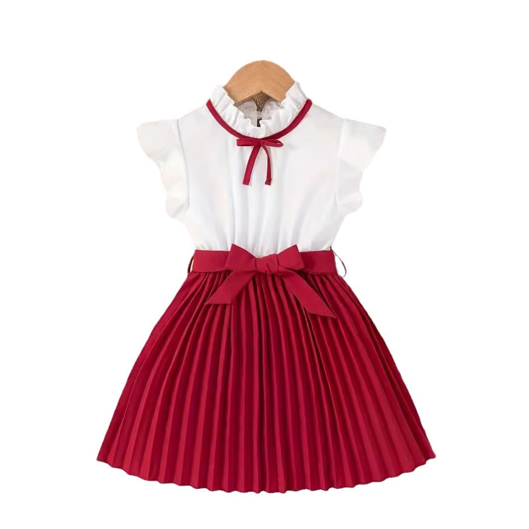 Embroidered Flowers Holiday Party Dress Girl