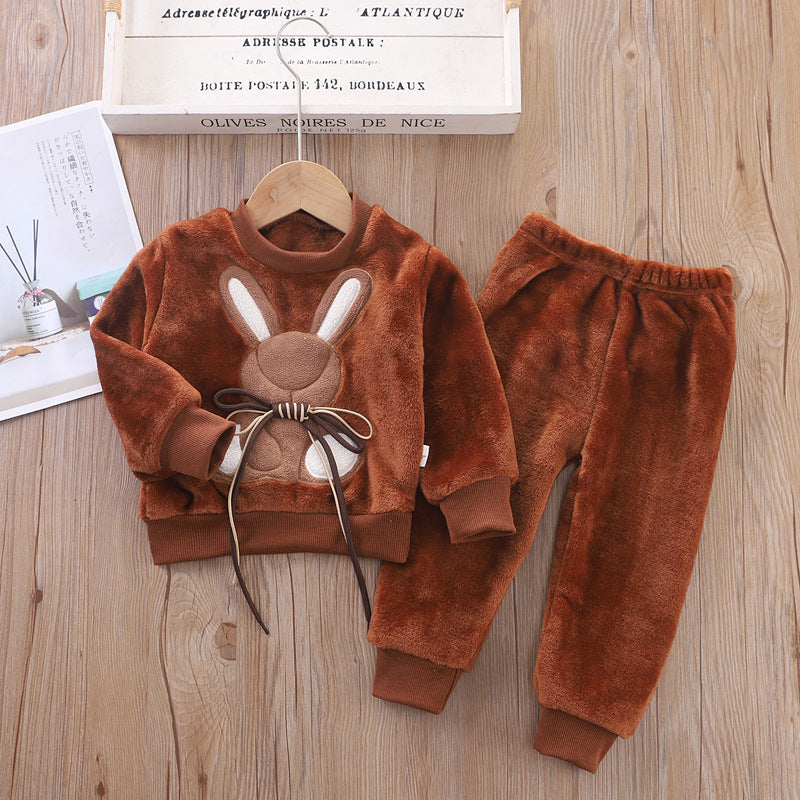 Cozy Two-Piece Bunny Pajama Set for Kids