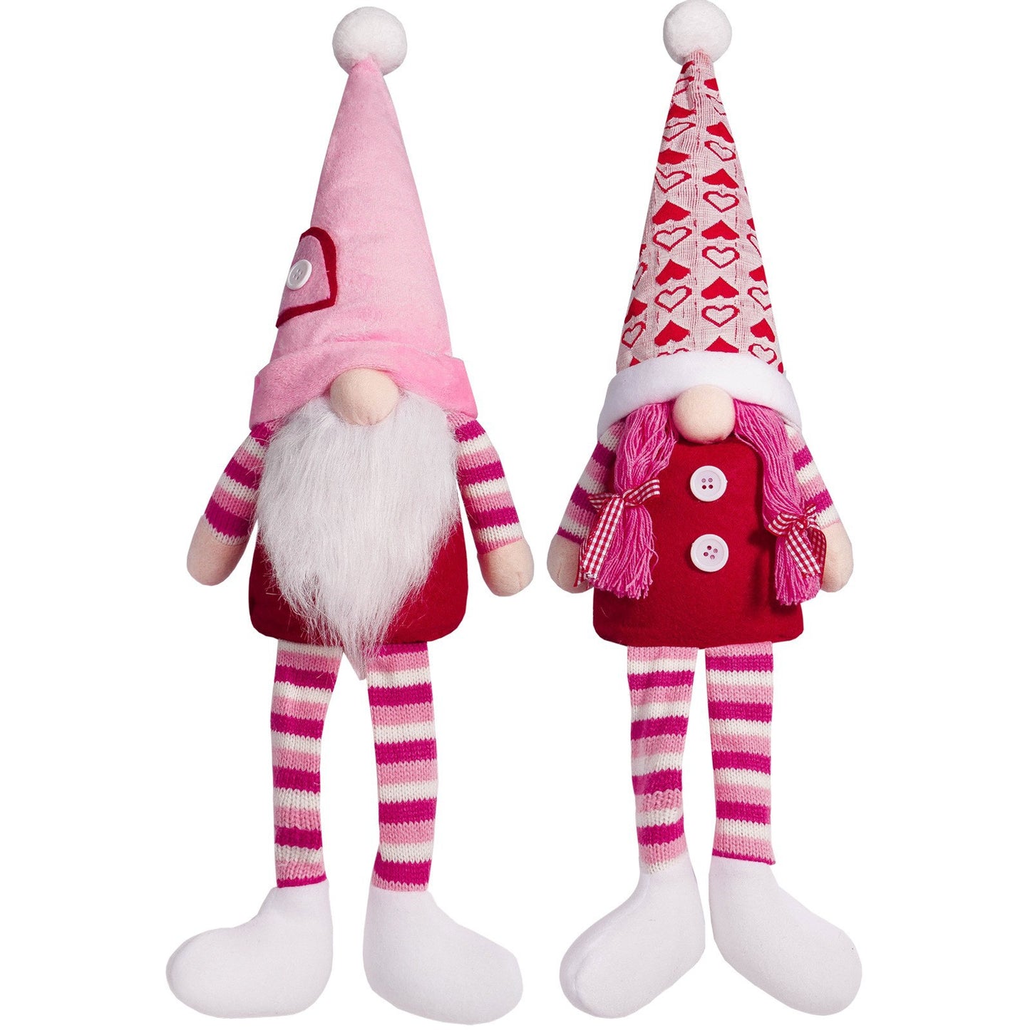 Valentine's Day Faceless Gnome Doll Gift Idea, 2 Pack