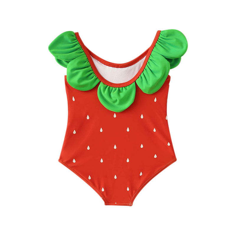 Children's Swimsuit Girl Baby Cute Strawberry One-piece