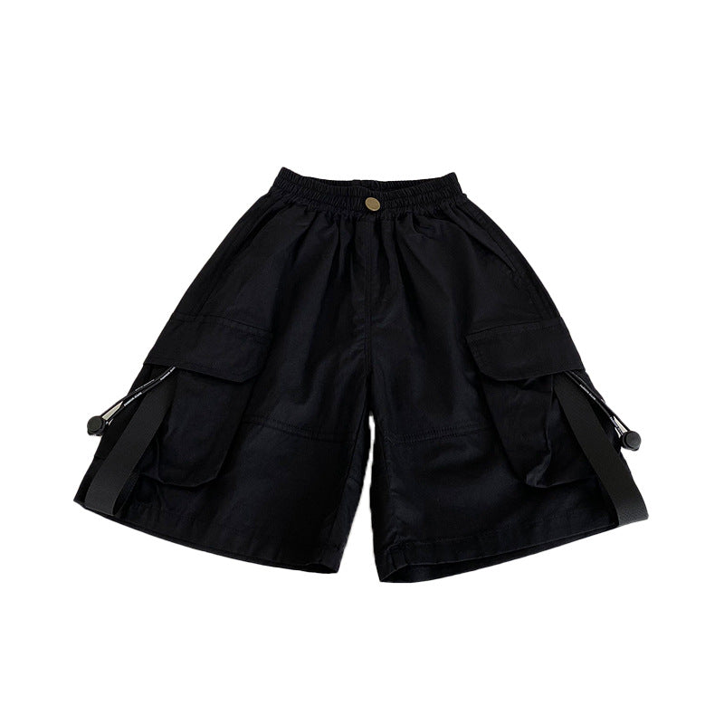 Boys' Workwear Shorts, Summer Outer Wear, Leisure Fifth Pants