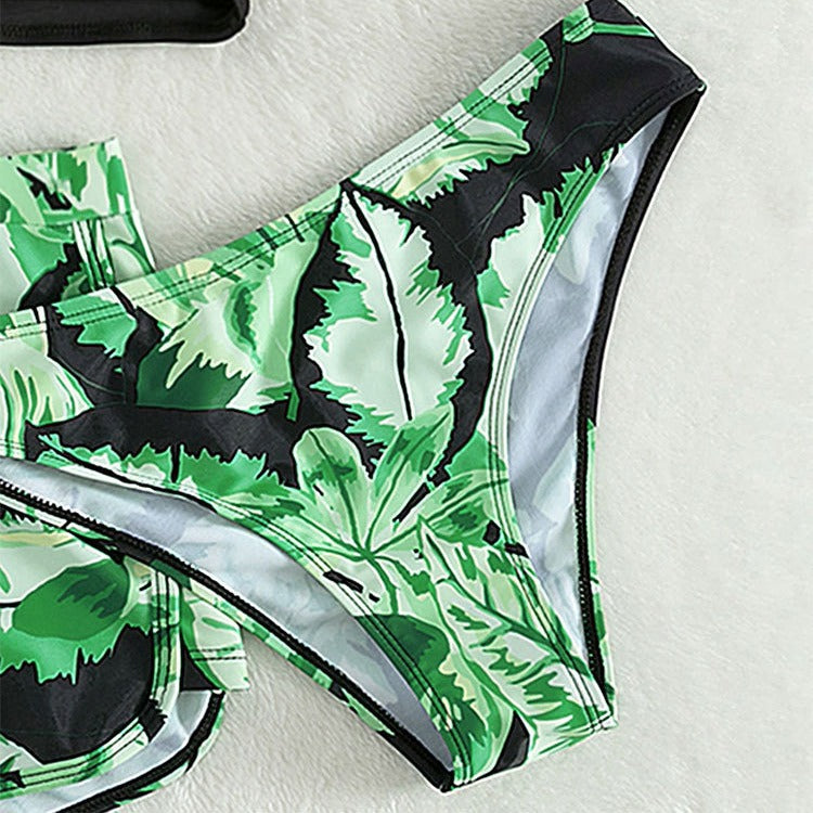 Three-piece Girls' Printed Swimsuit