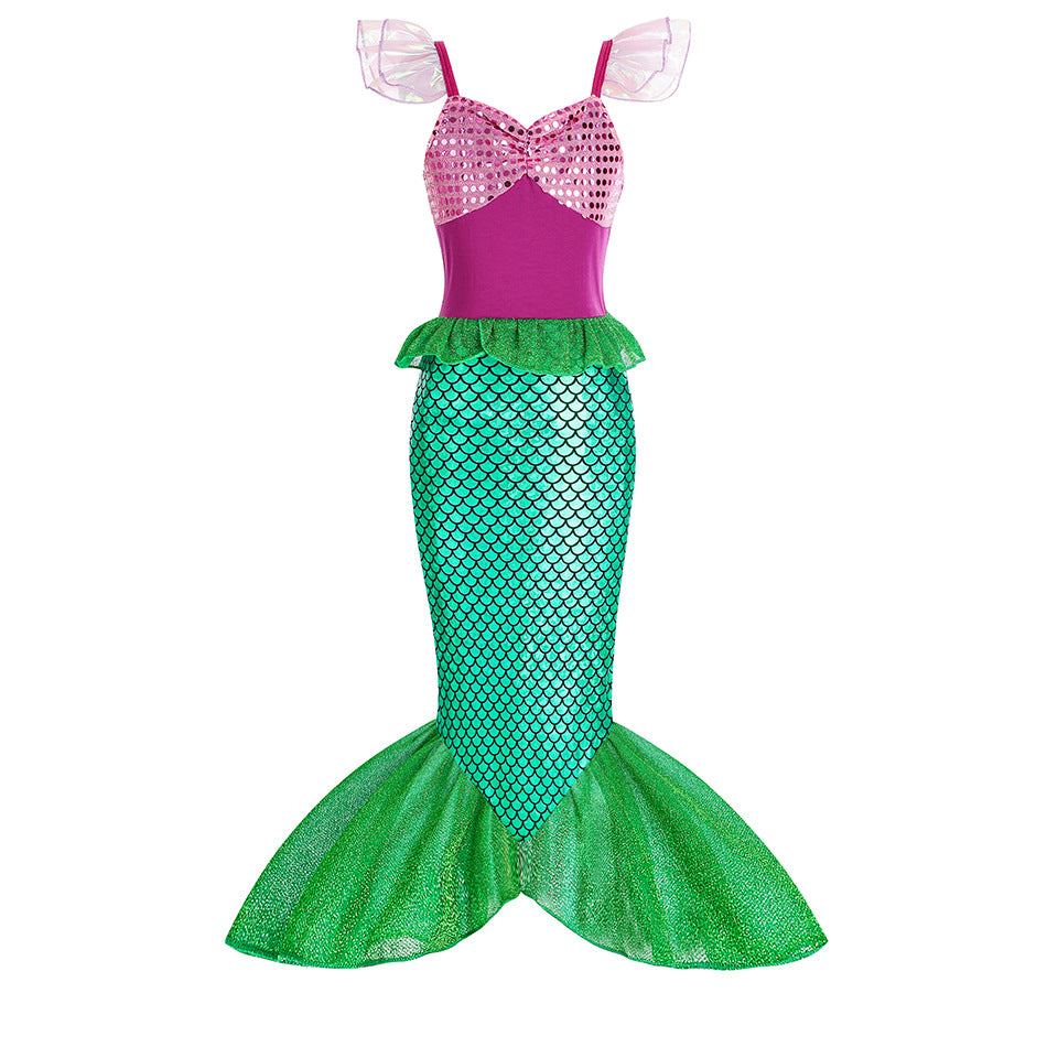 European And American Style Children's Mermaid Princess Dress Cosplay