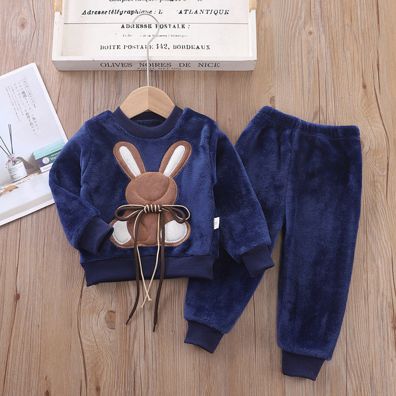 Cozy Two-Piece Bunny Pajama Set for Kids