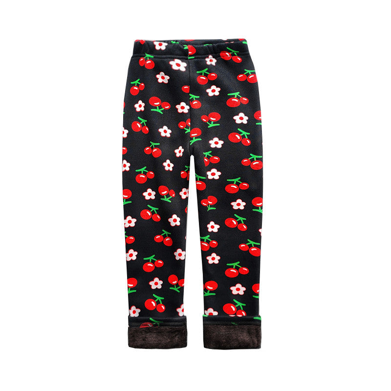 Fleece-lined Thermal Leggings For Girls