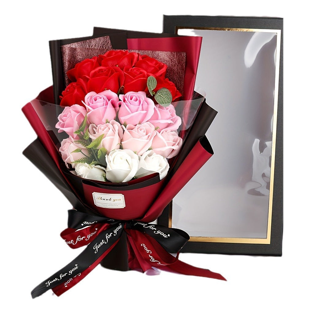 Rose Soap Bouquet Gift Box Valentine's Day Gift Artificial Flower