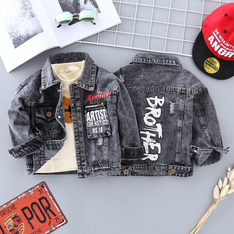 Boys' Denim Jacket Children's Trendy Jacket