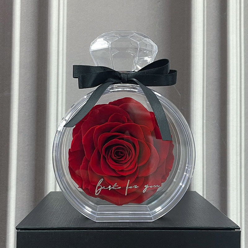 Flower Ornament Transparent Cover Dried Rose Gift Box