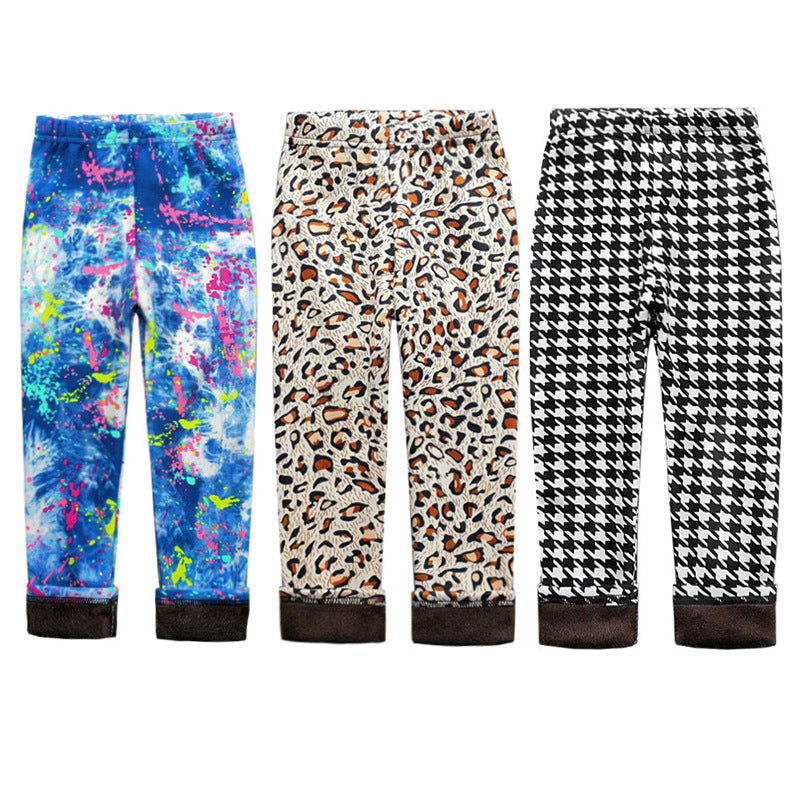 Fleece-lined Thermal Leggings For Girls