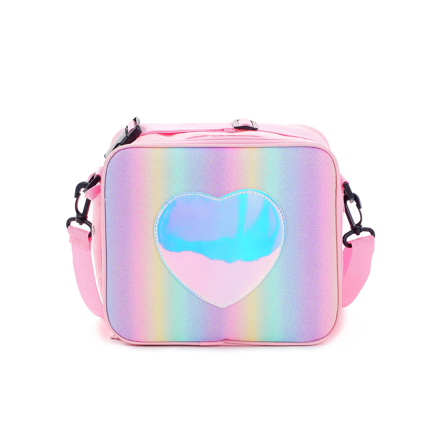 Girls' Simple Rainbow Color Insulated Bento Lunch Bag