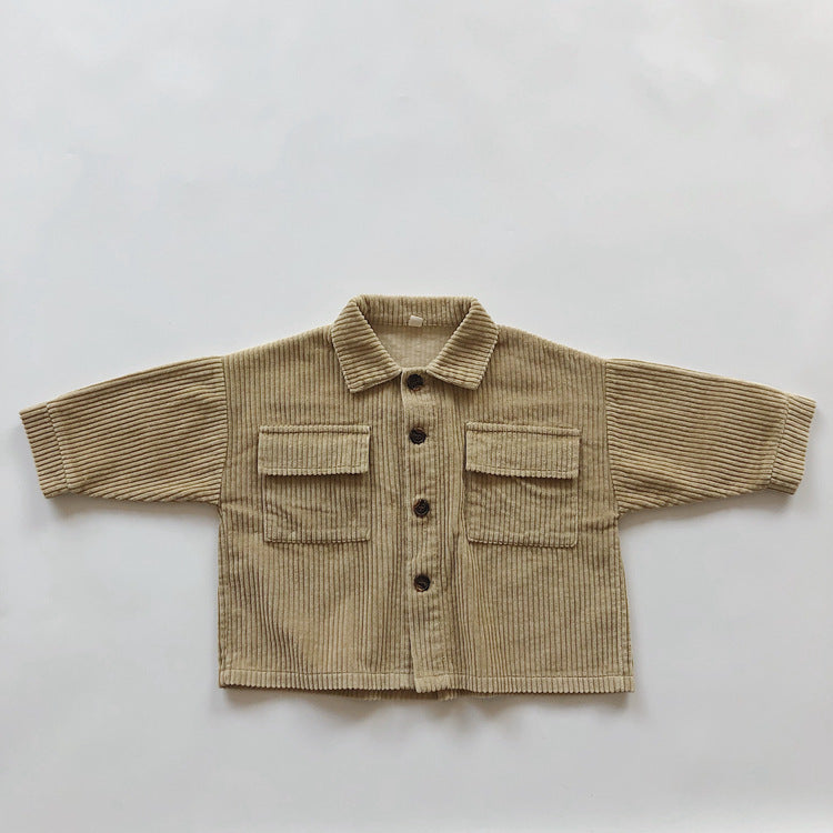 Boys' Corduroy Loose Cardigan Jacket