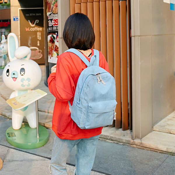 Corduroy Backpack Students Shoulder School Bag