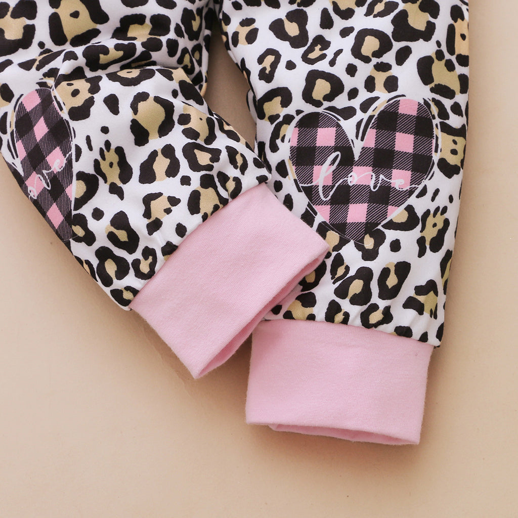 Baby Valentine's Day Long Sleeve Jumpsuit Pants 3pc Set