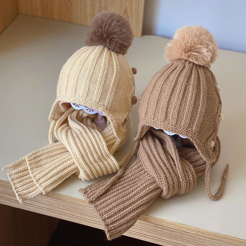 Children's Hat Scarf Two-piece Set