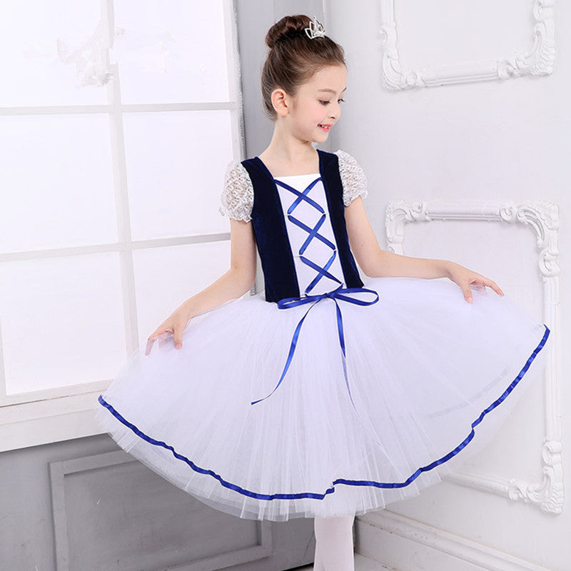 Ballet Dance Dress Children's Little Swan Costume Performance Wear Long Skirt Pettiskirt