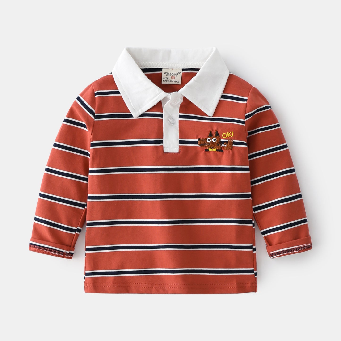 Boys' Long Sleeve Striped POLO Shirt