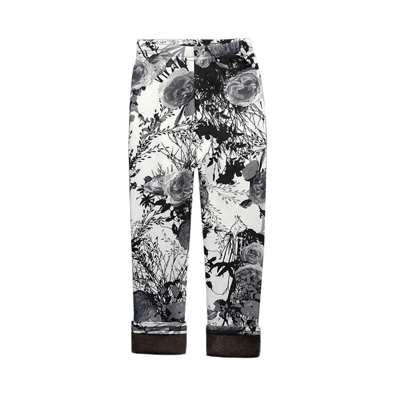 Fleece-lined Thermal Leggings For Girls