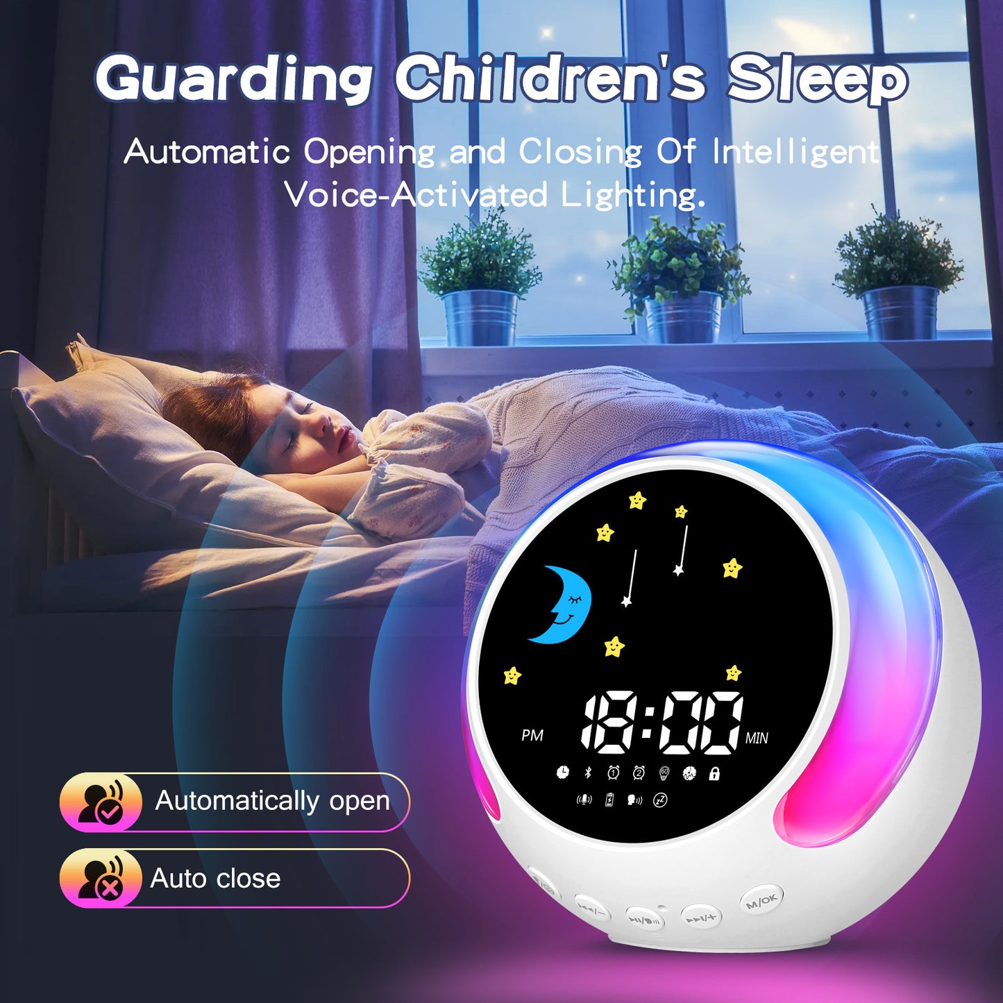 Children's Alarm Clock Bluetooth Speaker