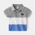 Boys' Color Block Lapel Tops