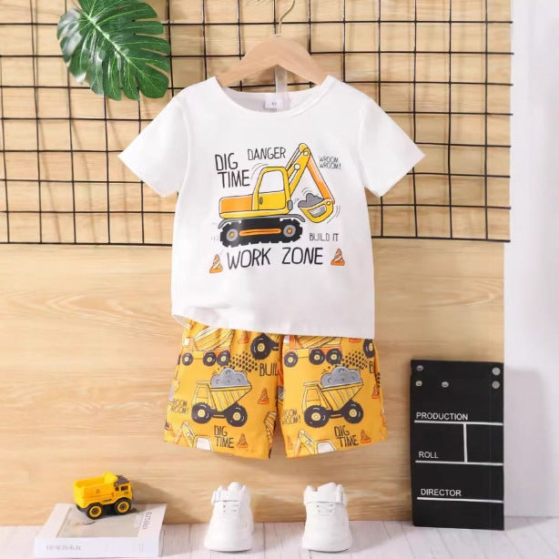 Summer Boys' Dinosaur Shorts Set