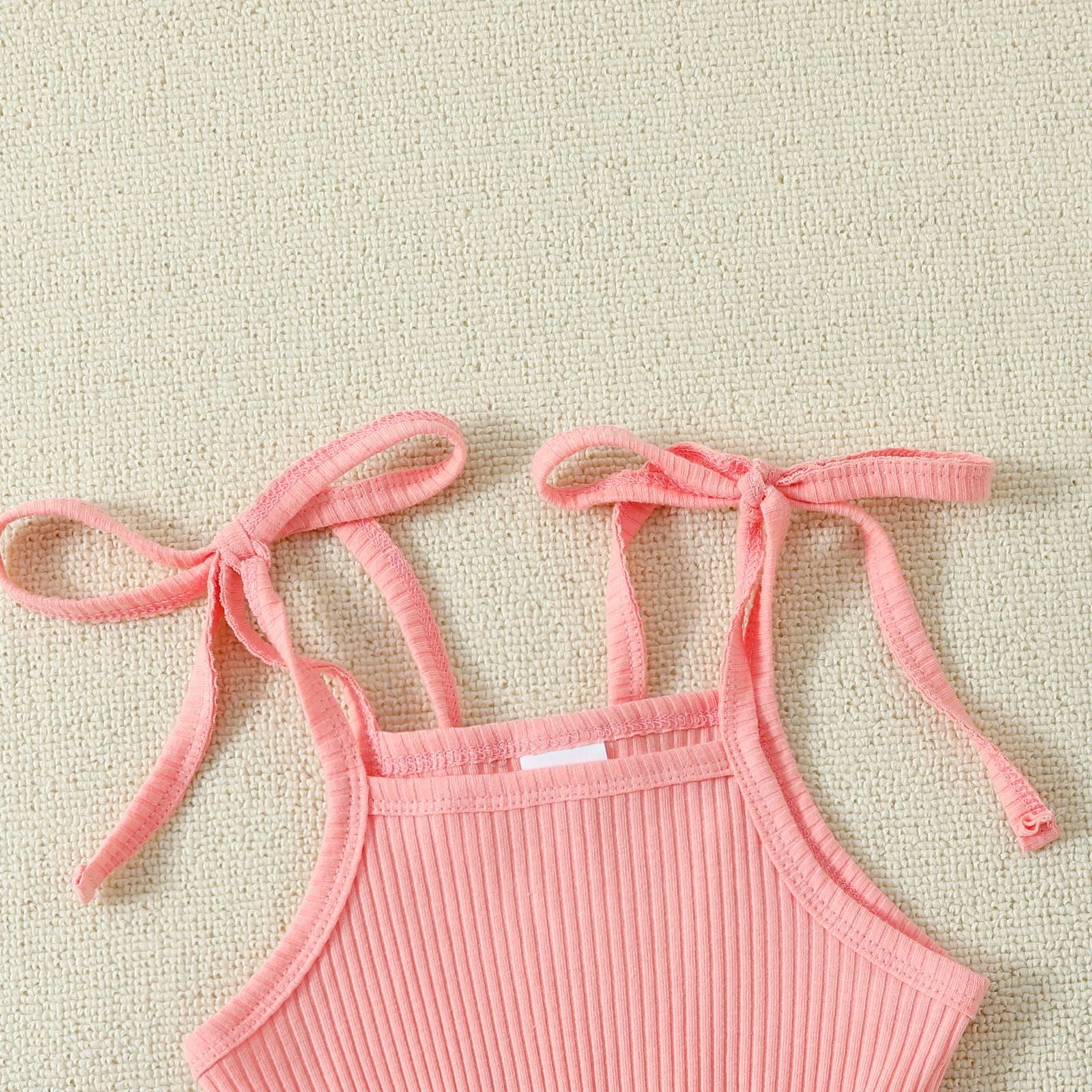 Solid Color Bell-bottom Pants Jumpsuit With Straps