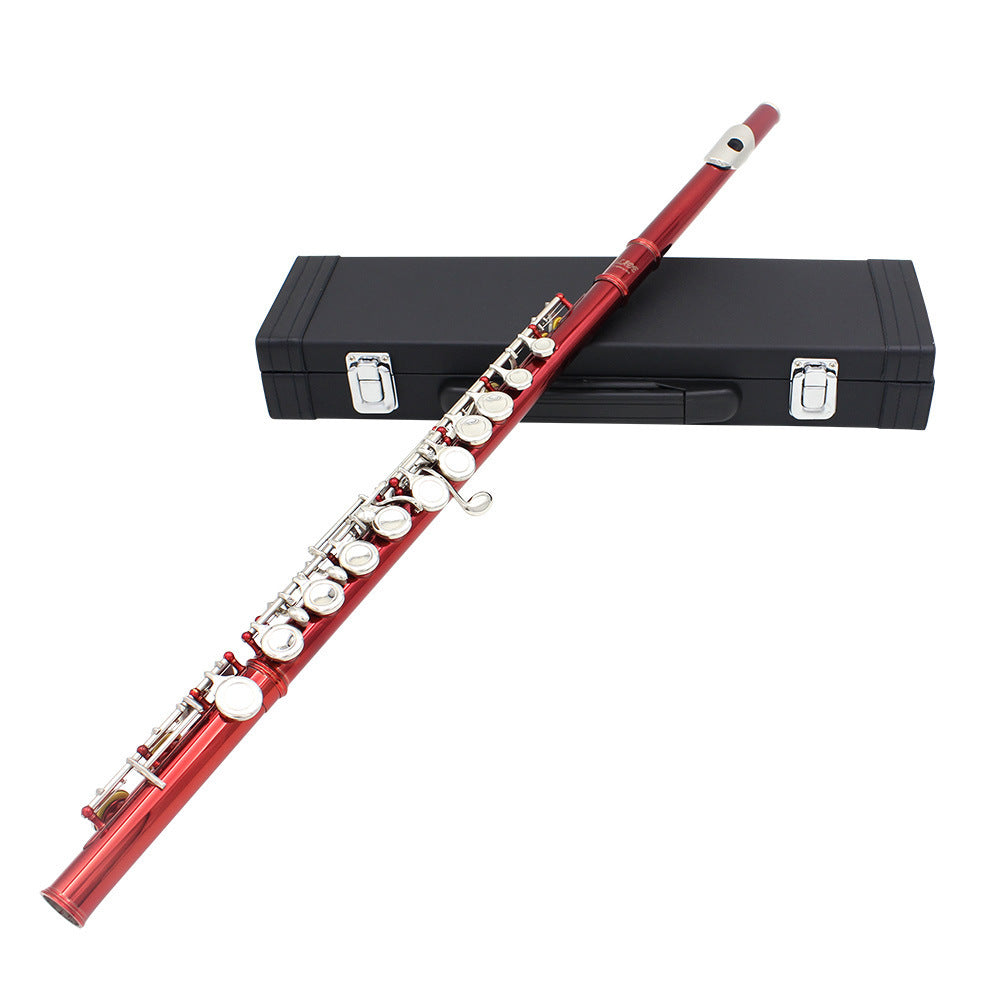 Flute 16 Holes Flute C Key White Copper Tube Body Leather Box Suitable For Beginners