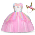 Princess Dress Fluffy Yarn Flower, Girls' Theme Party Dress, Cosplay