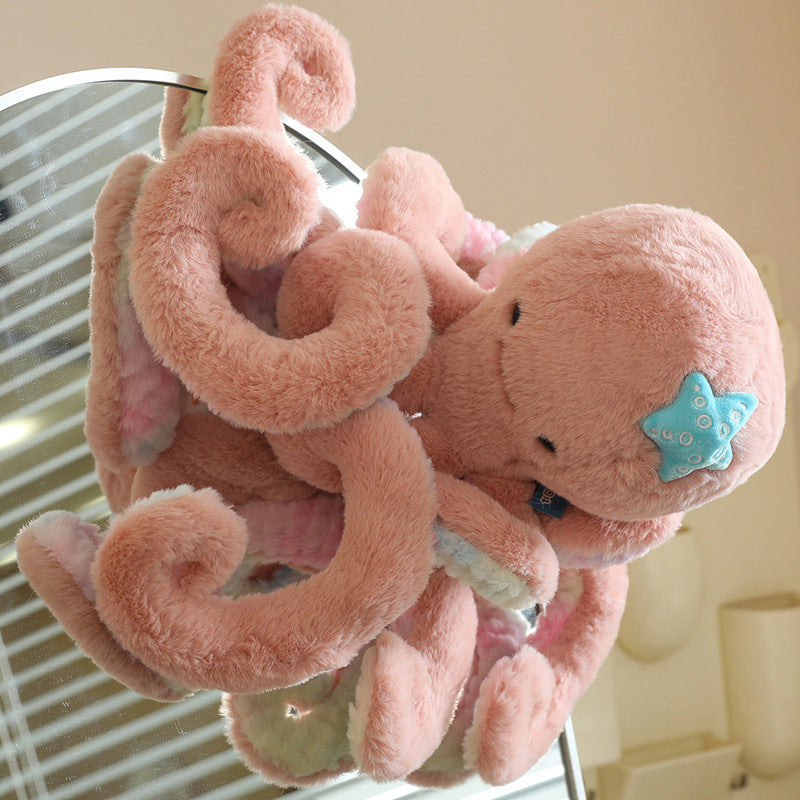 Octopus Plush Toy With Suction Cup Cute Oversized Tentacles