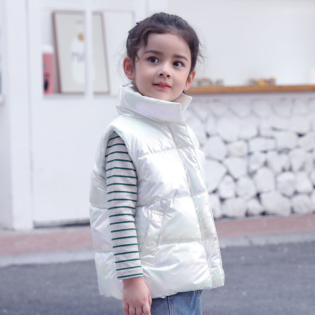 Down Cotton Vest, Spring or Winter Warm Vest For Boys or Girls