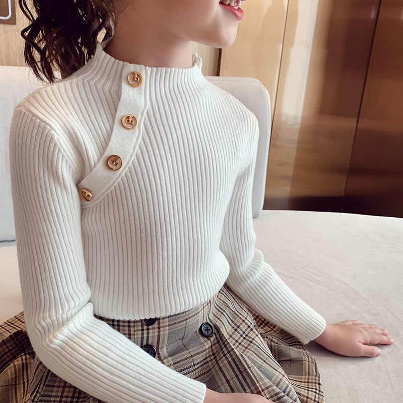 Girls' Cotton Button Fashion Long Sleeved Shirt