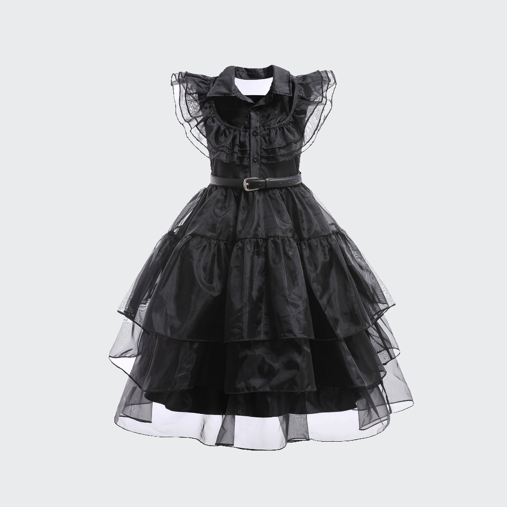 Black Dress Cosplay Clothing Girls