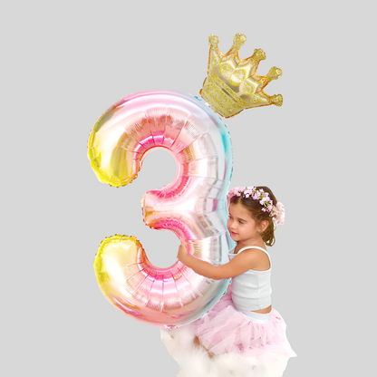 40 Inch Gradient Digital Crown Balloon