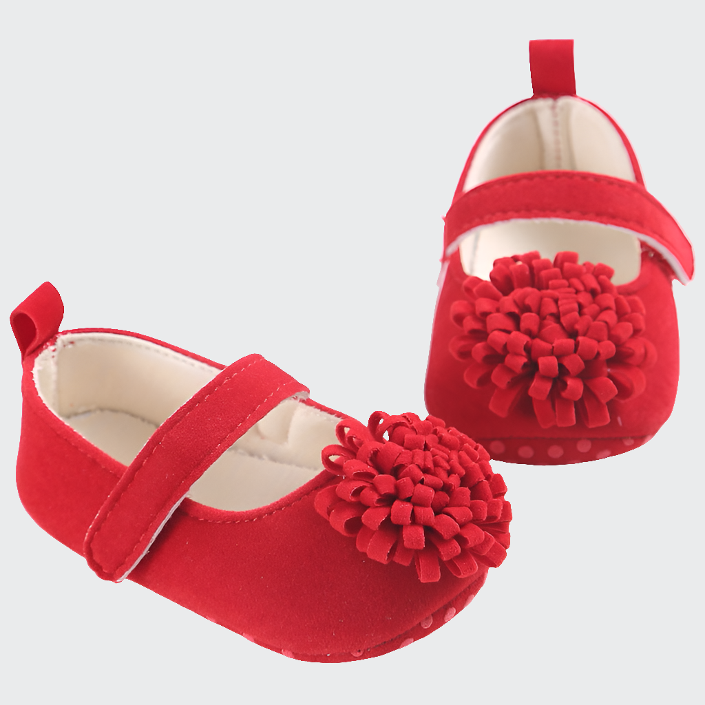 Baby Girl Colored Flower Shoes