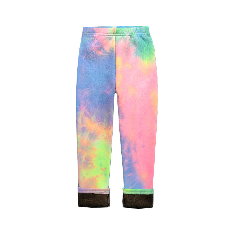 Fleece-lined Thermal Leggings For Girls