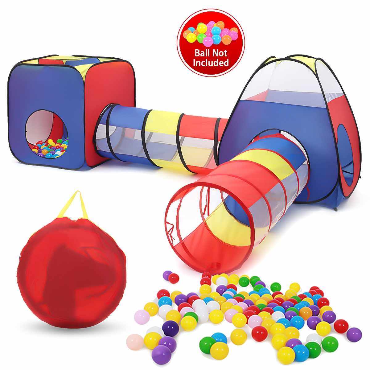 Children's Indoor/Outdoor Ball Pit, Tunnels & Play Tent