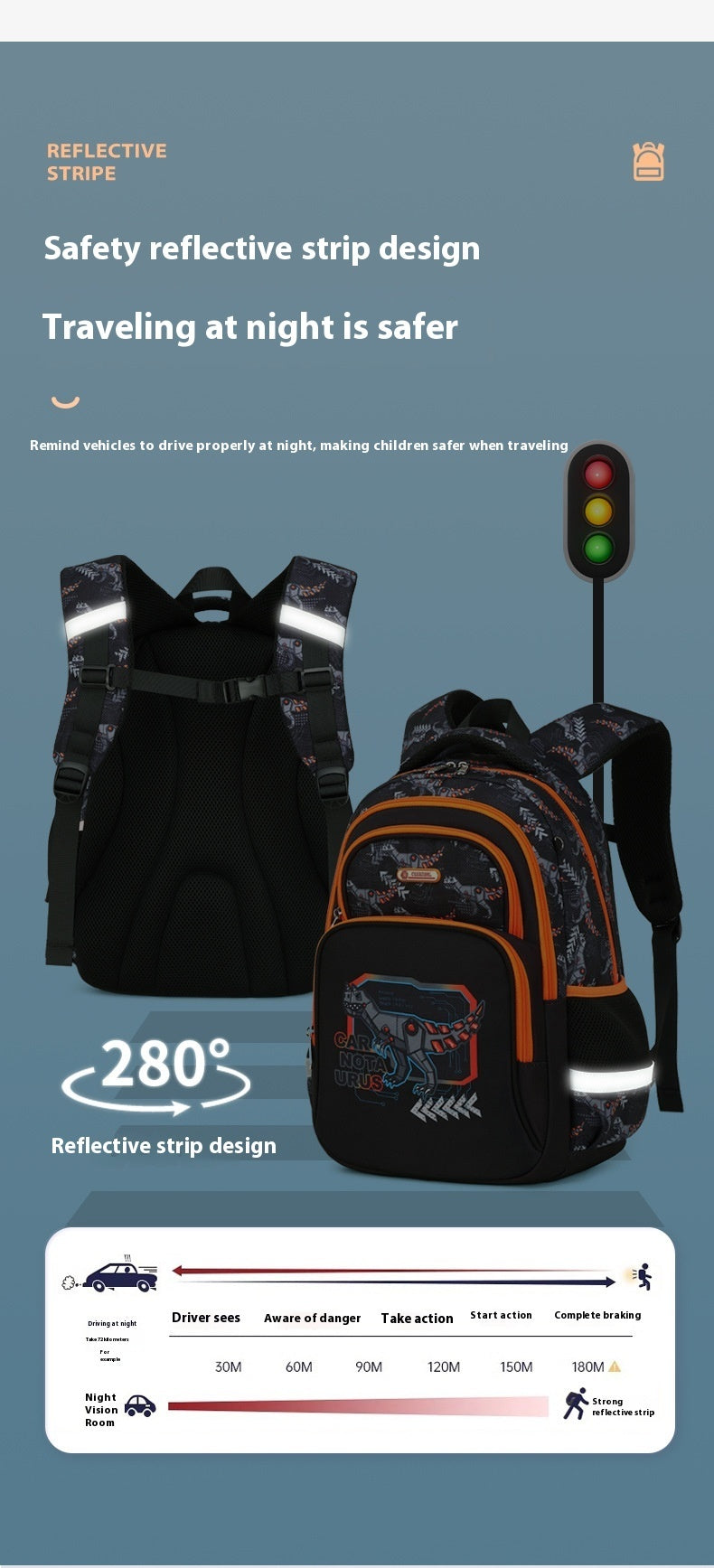 Lightweight Grade 1-3 Children's Backpack