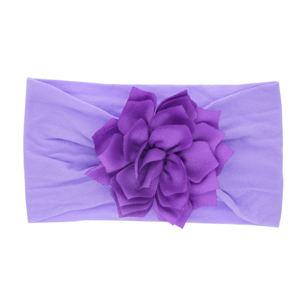 Nylon Lotus Leaf Flower  Hairband, Comes In Multiple Colors